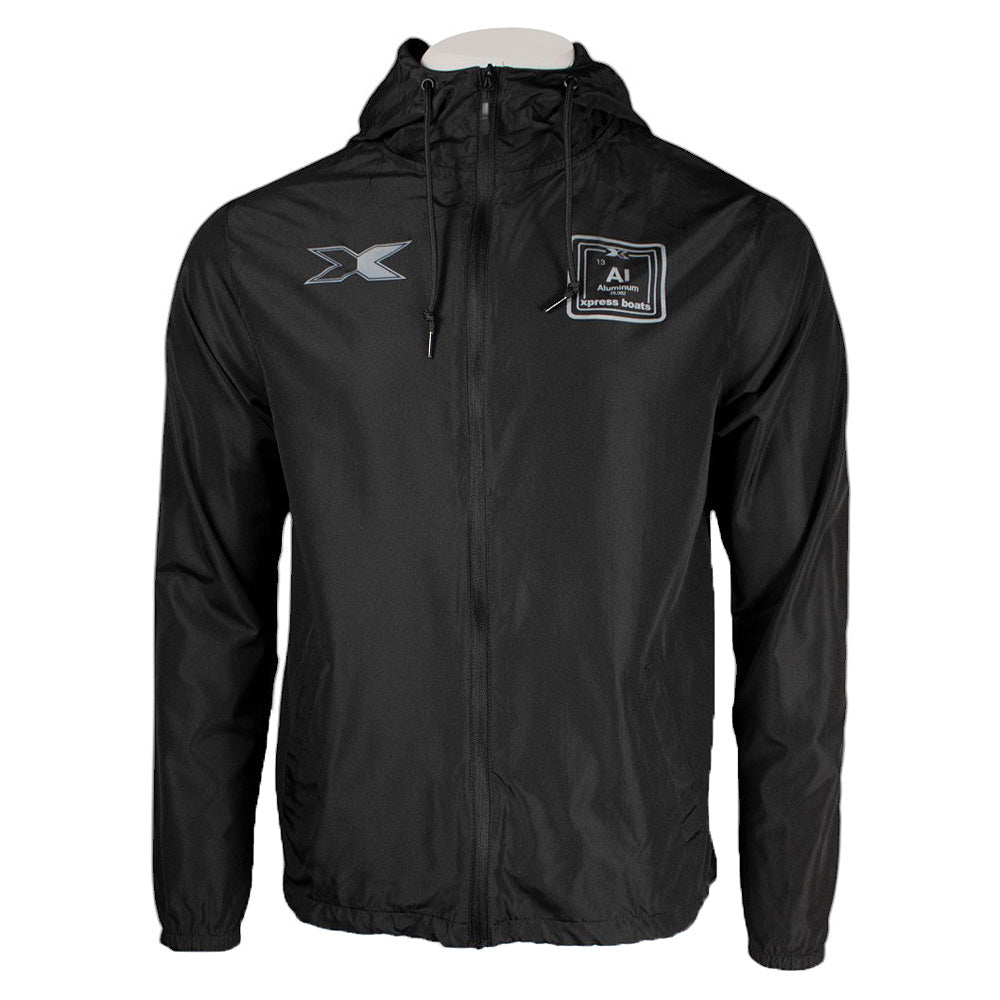 Xpress Aluminum Black Lt. Weight Full Zip Windbreaker – Xpress