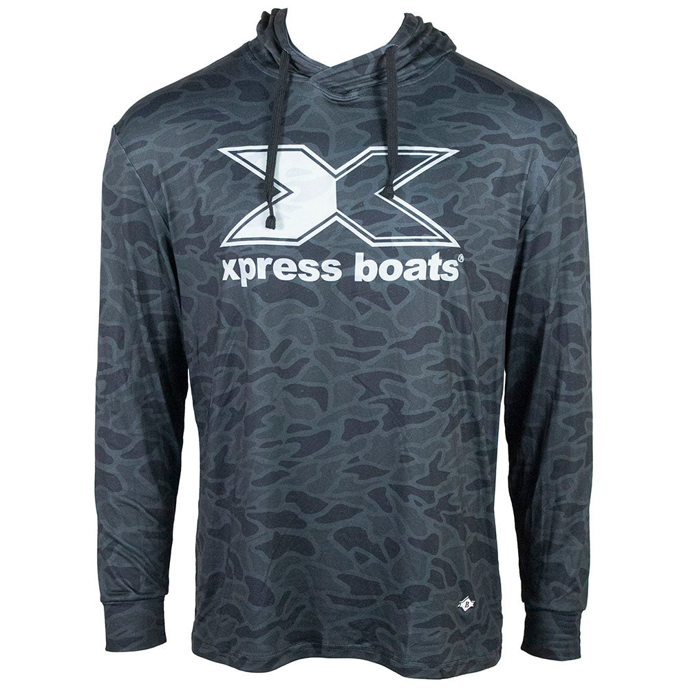 Xpress Burlebo Performance Hoodie - Black Camo – Xpress Boats Apparel