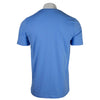 Back view of a light blue T-shirt.