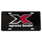 Xpress Black & Red License Plate