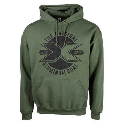 Xpress Circle Logo Military Green Hooded Sweatshirt