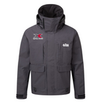 Gray jacket with Xpress Boats and Gill logos on the chest. 