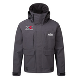 Gray jacket with Xpress Boats and Gill logos on the chest. 