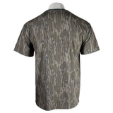 Back of a brown tree camo t-shirt.