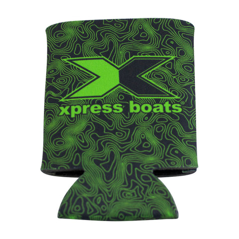 Xpress Green topography Coozie