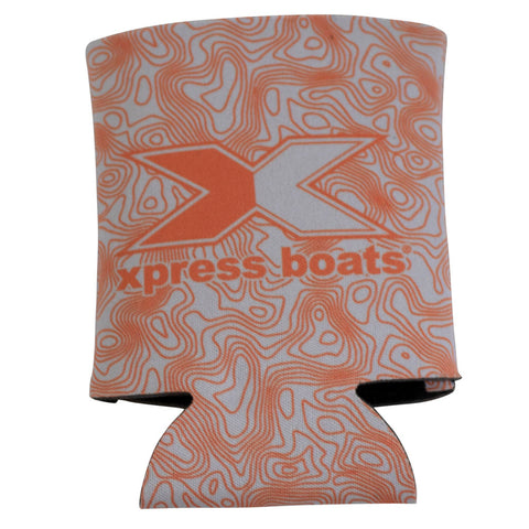 Xpress Orange Topography Coozie