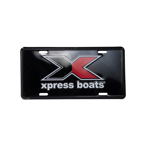 Xpress Black & Red License Plate